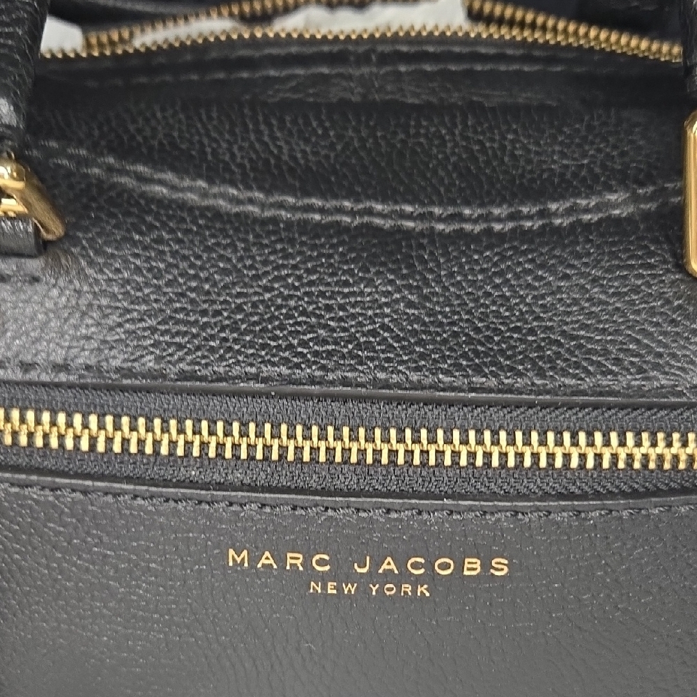 Marc Jacobs Black Leather Satchel with Gold Hardware - Picture 2 of 6